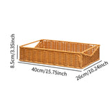 Maxbell Woven Bread Basket Picnic Basket Fruit Basket for Countertop Cupboard Onions Orange L