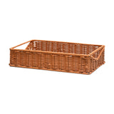 Maxbell Woven Bread Basket Picnic Basket Fruit Basket for Countertop Cupboard Onions Brown L