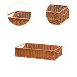 Maxbell Woven Bread Basket Picnic Basket Fruit Basket for Countertop Cupboard Onions Brown L