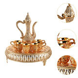 Maxbell European Wine Pot Kits Metal Wine Glass Jug Set for Living Room Hotel Gold