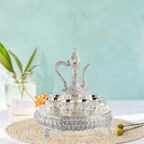 Maxbell European Wine Pot Kits Metal Wine Glass Jug Set for Living Room Hotel Argent
