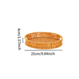 Maxbell Imitation Rattan Bread Basket Bread Serving Basket for Cabinets Forks Fruits 25x25x4cm