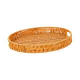 Maxbell Imitation Rattan Bread Basket Bread Serving Basket for Cabinets Forks Fruits 34.5x34.5x4cm