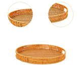 Maxbell Imitation Rattan Bread Basket Bread Serving Basket for Cabinets Forks Fruits 34.5x34.5x4cm