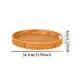 Maxbell Imitation Rattan Bread Basket Bread Serving Basket for Cabinets Forks Fruits 34.5x34.5x4cm