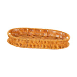 Maxbell Imitation Rattan Bread Basket Oval Serving Tray for Cabinet Shelves Cabinets 30x20x4cm