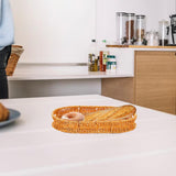 Maxbell Imitation Rattan Bread Basket Oval Serving Tray for Cabinet Shelves Cabinets 30x20x4cm