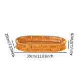 Maxbell Imitation Rattan Bread Basket Oval Serving Tray for Cabinet Shelves Cabinets 30x20x4cm