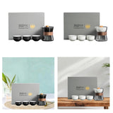 Maxbell Travel Tea Set 3 Teacups Stylish Teaware Tea Kettle for Party Travel Camping