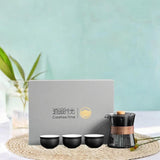 Maxbell Travel Tea Set 3 Teacups Stylish Teaware Tea Kettle for Party Travel Camping