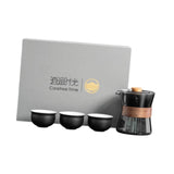 Maxbell Travel Tea Set 3 Teacups Stylish Teaware Tea Kettle for Party Travel Camping