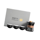 Maxbell Travel Tea Set 3 Teacups Stylish Teaware Tea Kettle for Party Travel Camping