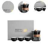 Maxbell Travel Tea Set 3 Teacups Stylish Teaware Tea Kettle for Party Travel Camping