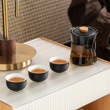 Maxbell Travel Tea Set 3 Teacups Stylish Teaware Tea Kettle for Party Travel Camping