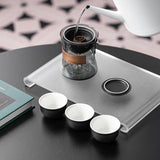 Maxbell Travel Tea Set 3 Teacups Stylish Teaware Tea Kettle for Party Travel Camping