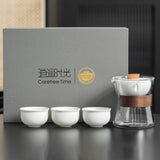 Maxbell Travel Tea Set 3 Teacups Stylish Teaware Tea Kettle for Party Travel Camping