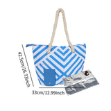 Maxbell Drink Purse Beach Tote Drink Bottle Carrier for Picnic Concerts Outdoor Blue