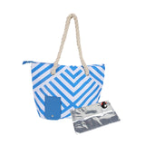 Maxbell Drink Purse Beach Tote Drink Bottle Carrier for Picnic Concerts Outdoor Blue