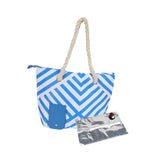 Maxbell Drink Purse Beach Tote Drink Bottle Carrier for Picnic Concerts Outdoor Blue