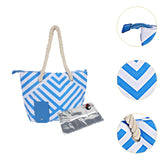 Maxbell Drink Purse Beach Tote Drink Bottle Carrier for Picnic Concerts Outdoor Blue