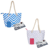 Maxbell Drink Purse Beach Tote Drink Bottle Carrier for Picnic Concerts Outdoor Blue