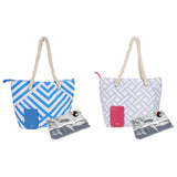 Maxbell Drink Purse Beach Tote Drink Bottle Carrier for Picnic Concerts Outdoor Blue