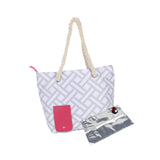 Maxbell Drink Purse Beach Tote Drink Bottle Carrier for Picnic Concerts Outdoor Gray