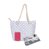 Maxbell Drink Purse Beach Tote Drink Bottle Carrier for Picnic Concerts Outdoor Gray