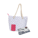 Maxbell Drink Purse Beach Tote Drink Bottle Carrier for Picnic Concerts Outdoor Gray