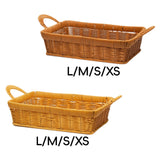 Maxbell Fruits Serving Basket Woven Kitchen Storage Basket for Bread Countertop Cake L Brown