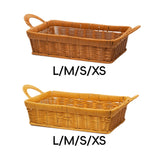 Maxbell Fruits Serving Basket Woven Kitchen Storage Basket for Bread Countertop Cake L Brown