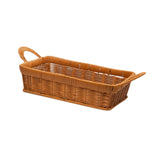 Maxbell Fruits Serving Basket Woven Kitchen Storage Basket for Bread Countertop Cake M Brown