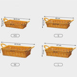 Maxbell Fruits Serving Basket Woven Kitchen Storage Basket for Bread Countertop Cake M Brown