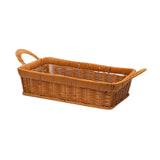 Maxbell Fruits Serving Basket Woven Kitchen Storage Basket for Bread Countertop Cake XS Brown
