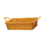 Maxbell Fruits Serving Basket Woven Kitchen Storage Basket for Bread Countertop Cake S Yellow