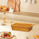 Maxbell Fruits Serving Basket Woven Kitchen Storage Basket for Bread Countertop Cake S Yellow
