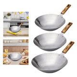 Maxbell Traditional Wok Pan Practical Anti Scalding Handle Home Use Kitchen Cookware 22cm