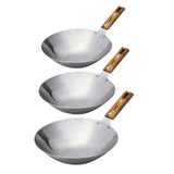 Maxbell Traditional Wok Pan Practical Anti Scalding Handle Home Use Kitchen Cookware 22cm