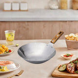 Maxbell Traditional Wok Pan Practical Anti Scalding Handle Home Use Kitchen Cookware 26cm