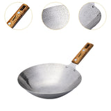 Maxbell Traditional Wok Pan Practical Anti Scalding Handle Home Use Kitchen Cookware 30cm