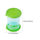 Maxbell Wet Dry Separation Jar Food Storage Container for Mushrooms Onions Jalapenos Green