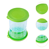 Maxbell Wet Dry Separation Jar Food Storage Container for Mushrooms Onions Jalapenos Green