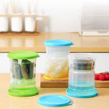 Maxbell Wet Dry Separation Jar Food Storage Container for Mushrooms Onions Jalapenos Green