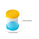 Maxbell Wet Dry Separation Jar Food Storage Container for Mushrooms Onions Jalapenos Yellow Blue
