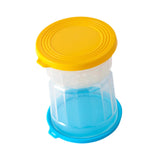 Maxbell Wet Dry Separation Jar Food Storage Container for Mushrooms Onions Jalapenos Yellow Blue