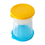 Maxbell Wet Dry Separation Jar Food Storage Container for Mushrooms Onions Jalapenos Yellow Blue