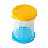 Maxbell Wet Dry Separation Jar Food Storage Container for Mushrooms Onions Jalapenos Yellow Blue