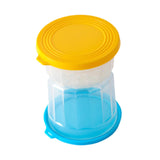 Maxbell Wet Dry Separation Jar Food Storage Container for Mushrooms Onions Jalapenos Yellow Blue