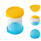 Maxbell Wet Dry Separation Jar Food Storage Container for Mushrooms Onions Jalapenos Yellow Blue
