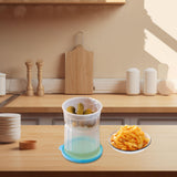 Maxbell Wet Dry Separation Jar Food Storage Container for Mushrooms Onions Jalapenos Yellow Blue